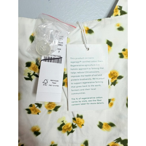 J.Crew Squareneck midi‎ dress in budding rose print Size 2 - Picture 7 of 8